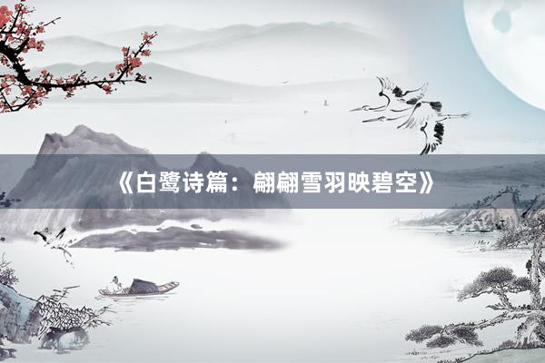 《白鹭诗篇：翩翩雪羽映碧空》